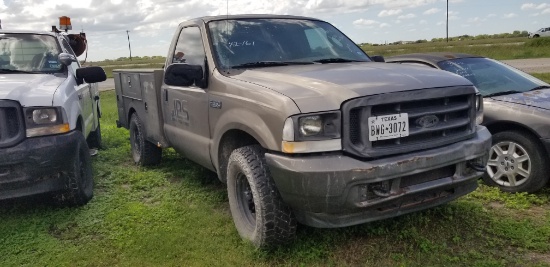 2003 FORD F350 SERVICE PICKUP, COLD A/C SINGLE CAB W/ BOXES