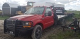 2000 FORD F350 W/10' FLATBED RED. V.4489