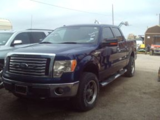2010 FORD F150, BLUE, 4X4, 4 DOOR, VIN#4456 (DROVE IN), WITH TITLE