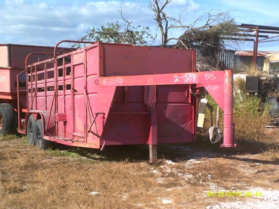 RED CATTLE TRAILER BOS, NO TITLE