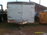 APPROX 25' T/A WHITE ENCLOSED TRAILER (FRONT AND REAR SWINGING DOORS), BOS,