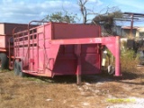 RED CATTLE TRAILER BOS, NO TITLE