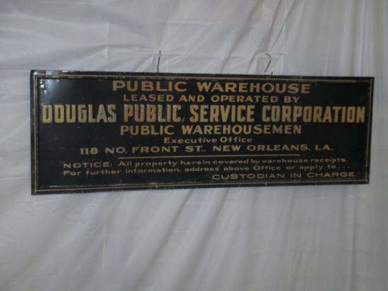 Public Warehouse Tin Sign