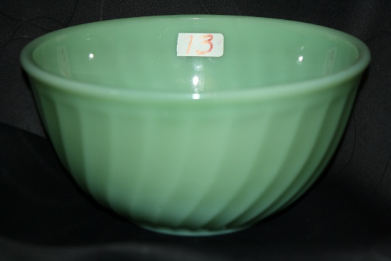 Vintage Fire King Jadeite Swirl Bowl