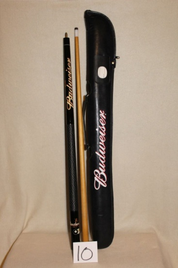 Budweiser Pool Cue With Handled Case