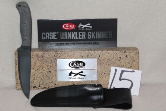 Case Winkler Skinner Knife With Leather Sheath