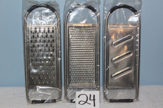 Stainless Grater, Slicer And Shredder