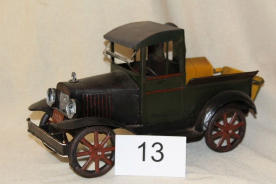 Large Metal Reproduction Model T Pick-up Truck