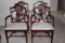 Drexel Travis Court Mahogany Armed Shield Back Chairs