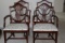 Drexel Travis Court Mahogany Armed Shield Back Dining Chairs