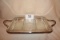 Ornate Footed Serving Tray With Glass Inserts