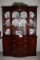 Vintage Bowfront Drexel Mahogany Travis Court Collection China Cabinet
