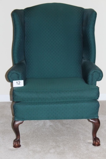 Best Chair Inc. Wingback Chair With Claw Feet