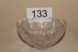Ornate Crystal Bowl With Grape Etching