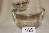 Large Glass Chip And Dip Bowl