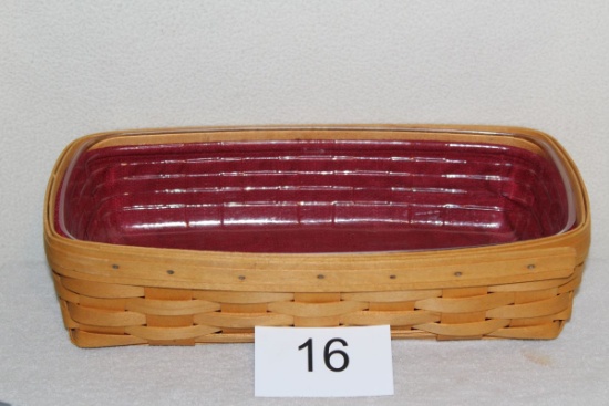 Nice Large Longaberger 3 Piece Bakery/Bread Basket