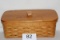 Large 1998 Longaberger Oblong Basket With Wooden Lid Signed By Artist