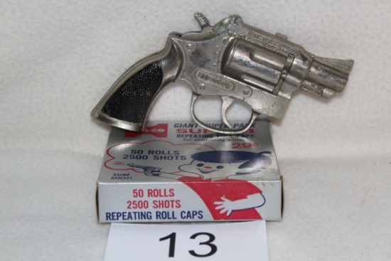 Vintage Hubley "Trooper" Cap Pistol With Cap Rolls