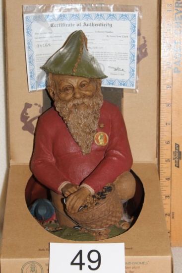 Large 2003 Limited Edition Tom Clark "Wingnut" From "Green Thumb Gnomes" Collection