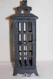 Cast Iron Candle Holder With Hinged Door