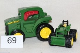 John Deere Roll 'N' Go Flashlight With Metal John Deere Die Cast Tractor