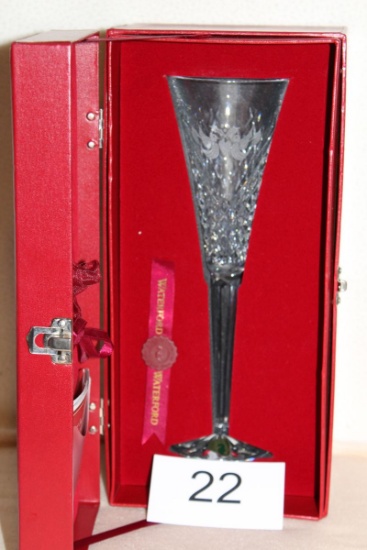 2005 Waterford Crystal Limited Edition "Two Turtle Doves" Champagne Flute With Presentation Box