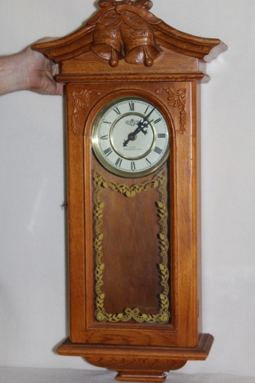 Ornate DEA Westminster Chime Oak Wall Clock