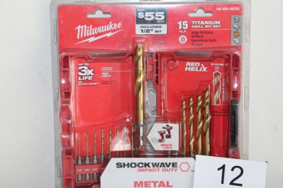 Milwaukee 15 Piece Titanium Drill Bit Set