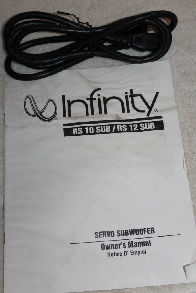 infinity rs 10 subwoofer