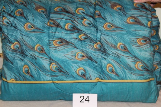King Peacock Patterned Comforter