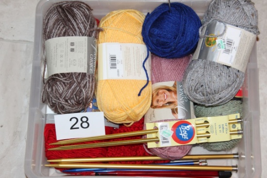 Yarn W/ Knitting Needles