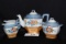 Vintage Japanese Iridescent Lusterware Teapot, Sugar And Creamers