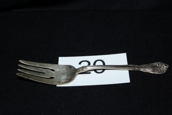 Vintage Alvin Sterling Silver "Chateau Rose" Cold Meat Fork