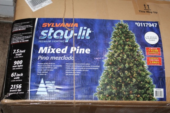 sylvania 7.5 ft christmas tree