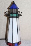 Leaded Glass Look Lighthouse Light