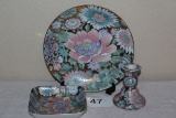 Toyo Ceramics Plate, Dish And Candleholder