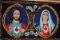 LARGE Colorful Jesus & Virgin Mary Fabric Wall Art