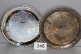 Ornate Leonard Silverplate Round Platters