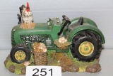 Large Decorative Tractor W/Rooster