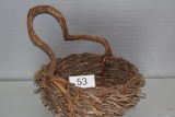 Unique Handmade Basket Made From Branches & Vines