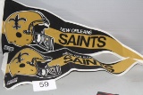 Autographed New Orleans Saints Felt Pennants
