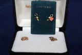 Two Pairs Of Tiny 14K Earrings