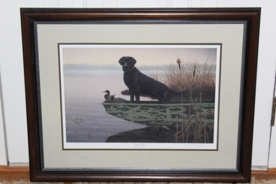 Beautiful Limited Edition "Quiet Time" Framed Signed Print By David Lanier