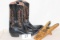 Vintage Nacona Leather Men's Cowboy Boots W/Boot Jack