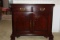 Expandable Top Cherry Finish Server W/Silverware Drawer