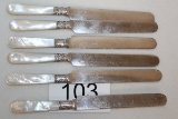 Mother Of Pearl Handled Knife Set