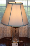 Ornate Cut Crystal/Glass & Brass Table Lamp