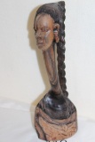 Hand Carved African Woman Bust