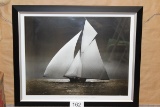 Iverna Yacht At Full Sail 1895 Framed Print