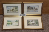 Double Matted Framed Charleston Style Prints